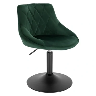 Imagen de WOLTU Taburetes Altos Cocina con Respaldo Terciopelo Regulables en Altura Taburete Giratorio Peluquería Sillas Bar de Escritorio, del Asiento 42 58 cm, Verde Oscuro, BH242dgn 1