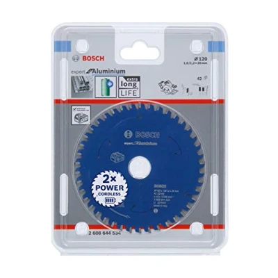 Imagen de Bosch Professional Disco de sierra circular Expert for Aluminium (aluminio, 120 x 20 1,8 mm, 42 dientes, accesorio sin cable)