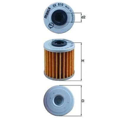 Imagen de MAHLE ORIGINAL OX 810 Filtro de aceite Cartucho filtrante