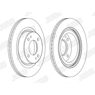 Imagen de JURID 563121JC Disco de freno 251 17 4 100 ventilado revestido sin accesorios MITSUBISHI: Mirage / Space Star Hatchback