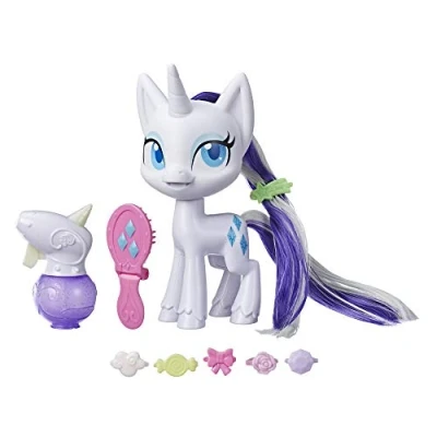 Imagen de My Little Pony Magical Mane Rarity Toy 16,5 cm, Figura de para peinar el Pelo con Que Crece y Cambia Color, 10 Accesorios Sorpresa