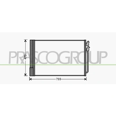 Imagen de PRASCO BM500C003 Condensador con secador 15 13 Aluminio 613 R 134 a BMW: 5 Touring, Berlina, GT