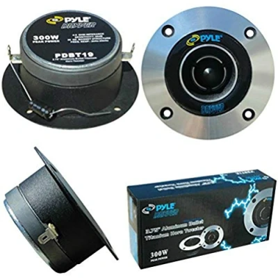 Imagen de 2 Super Tweeter PYLE PDBT19 ultradelgado con 150 vatios rms y 300 máx 9,80 cm de diámetro 98 db sensibilidad una Profundidad Reducida Solo 3,90 cm, el par