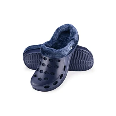 Imagen de ESTRO Zapatillas Casa Mujer Invierno Zuecos Hombre de Goma A01 (38, Azul Oscuro)