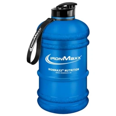 Imagen de IronMaxx Galón de Agua Azul Mate 2200ml sin BPA &amp; DEHP botella a prueba fugas con escala medida disponible en colores diferentes