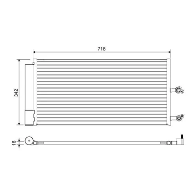 Imagen de VALEO 822644 Condensador con secador Aluminio 342