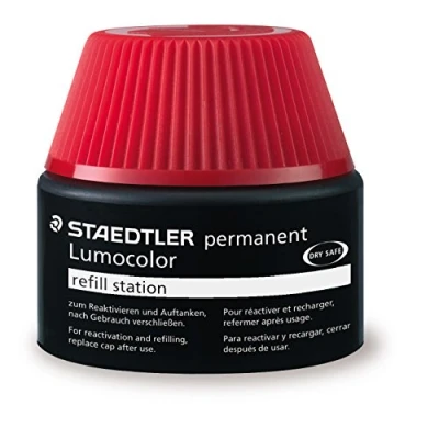 Imagen de Lumocolor 487 17 Botella de recambio 15 ml para rotuladores permanentes 313/314/317/318, color rojo