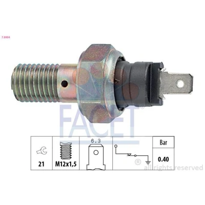 Imagen de FACET 7.0004 Sensor de Presión Aceite M12x1,5 0,4bar Made in Italy OE Equivalent