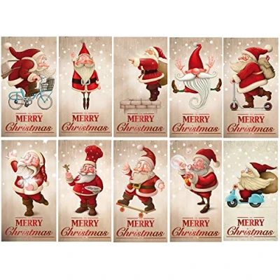Imagen de Edition Colibri (11051 95 Tarjetas de Navidad divertidas con diseño a juego, tamaño A6 (14,8 x 10,5 cm), vintage