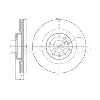 Imagen de METELLI Disco de freno MAZDA: CX 7, 9 320,0mm 28,0mm 5 72,0mm ventilado barnizado 23 1306C EH143325XA,TD133325X Discos freno,