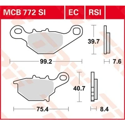 Imagen de TRW Sinter Offroad Racing MCB772RSI Juego de pastillas freno