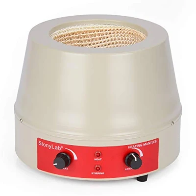 Imagen de stonylab Manto Calefactor de Laboratorio, Calefacción y Agitación Electrotérmica Magnética Agitador 0 1600 RPM Temperatura Control 220V / 380 ℃ 350W, 1000 ml