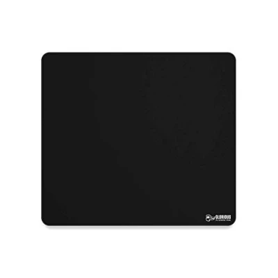 Imagen de Glorious Gaming Alfombrilla de tela (XL pesada) Bordes cosidos, superficie lisa para velocidad y control, base antideslizante, lavable a máquina, grande (460 x 410 5 mm) Negro