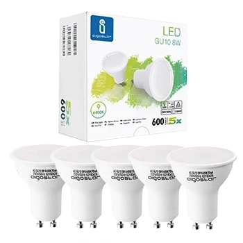 Imagen de Aigostar Bombilla LED 8W GU10， Luz blanca fría 6500K， 640lm， Esmerilada， no regulable 10 unidades