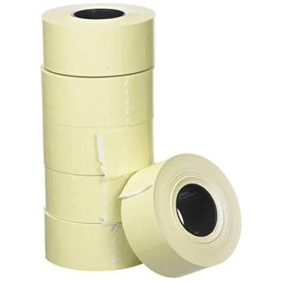 Imagen de APLI 100917 Pack de 6 rollos para etiquetadora, color blanco, 26 x 16 mm
