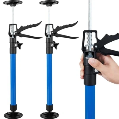 Imagen de 2 soportes telescópicos de 30 a 59 cm/50 115 cm, carga máxima 40 kg, soporte soporte, barra telescópica, para montaje en techo, placas yeso 95 cm