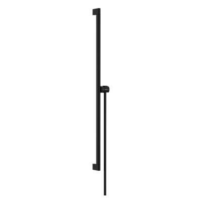 Imagen de hansgrohe Unica S Puro, barra de ducha, ducha pared 90cm con flexo Isiflex 160cm y Easy Slide soporte negro mate