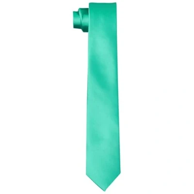 Imagen de DonDon corbatas para hombres hechas a mano aspecto seda 6 cm Menta