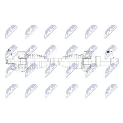 Imagen de NTY NPW BM 235 Árbol de Transmisión Eje trasero, derecha 768mm automática