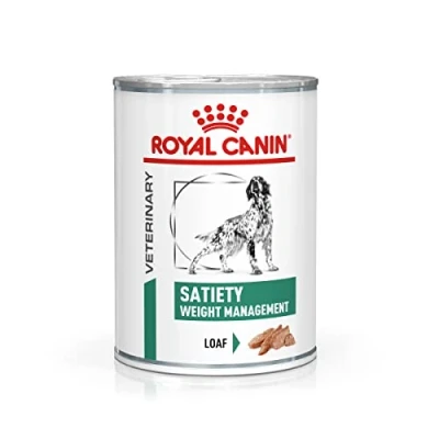 Imagen de ROYAL CANIN Veterinary Satiety Weight Management 12 x 410 g Alimento Completo para Perros Adultos Puede contribuir a la reducción del sobrepeso Alto Contenido en proteínas