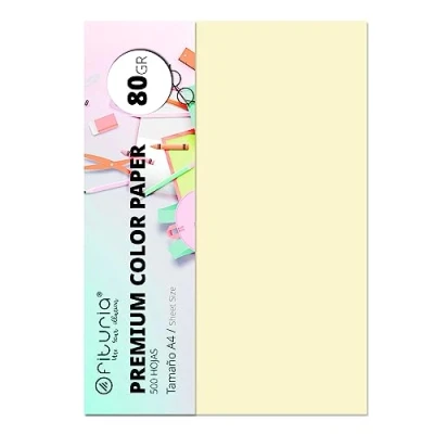 Imagen de Pack 500 Hojas Color Crema Tamaño A4 80g
