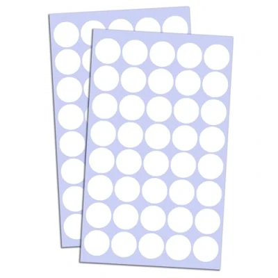 Imagen de 2000 Piezas, 20mm Gomets Colores Surtidos Pegatinas Adhesivos Blanco
