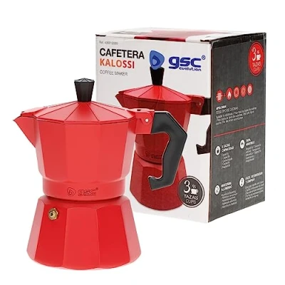 Imagen de GSC Cafetera Kalossi 3 tazas Rojo 400010009