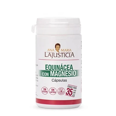 Imagen de Ana María Lajusticia Equinácea con Magnesio 70 Capsulas. Ayuda al Normal Funcionamiento del Sistema Inmunitario. Envase para 35 Días de Tratamiento