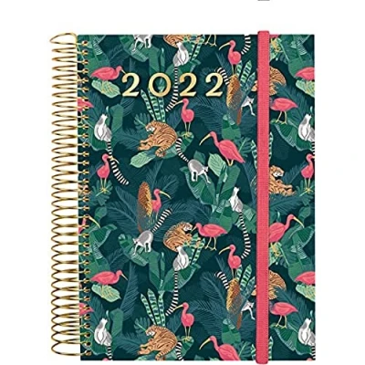 Imagen de Finocam Agenda 2022 Diaria de Enero a Diciembre (12 meses) E10 155x212 mm Espiral Design Collection Selva Internacional