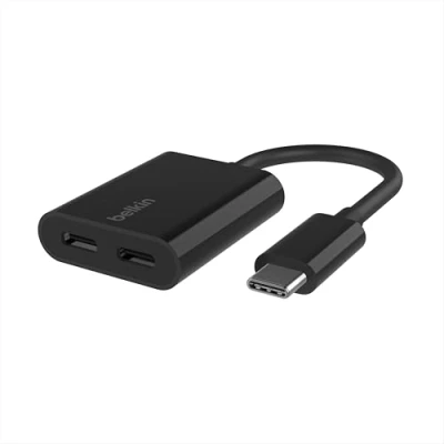 Imagen de Adaptador De Audio Y Carga Usb c Belkin Connect Negro