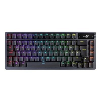 Imagen de ASUS ROG Azoth Teclado mecánico inalámbrico para Juegos (Factor de Forma 75%, interruptores NX, Teclas PBT Doubleshot, Pantalla OLED, Bluetooth, 2,4 GHz RF inalámbrico, USB, disposición QWERTZ)