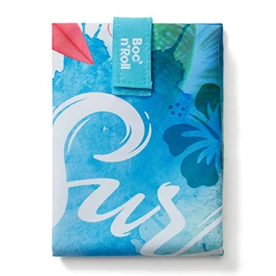 Imagen de Roll&#039;eat ® Bolsa Merienda, Porta Bocadillos con Envoltorio Reutilizable, Alimentos Ecológico sin BPA, de Tela, Color Surf Boc&#039;n&#039;Roll Young