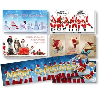 Imagen de Edition Colibri 10 tarjetas de Navidad Panorama XL (divertidas) (tarjetas divertidas)