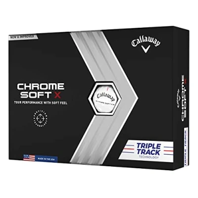 Imagen de CALLAWAY Chrome Soft X Triple Track Bolas DE Golf, Adultos Unisex, Blanco, Talla única