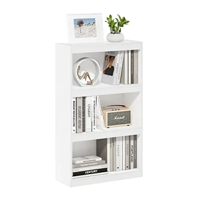 Imagen de Furinno Jaya Home Improved Librería Estantería Ajustable de 3 Niveles, Blanco