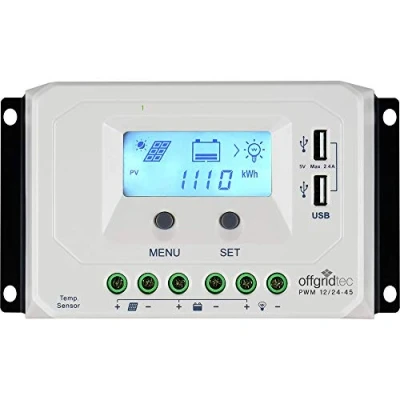 Imagen de Offgridtec PWM Pro Regulador de carga (12 V/24 V, 45 A, USB)