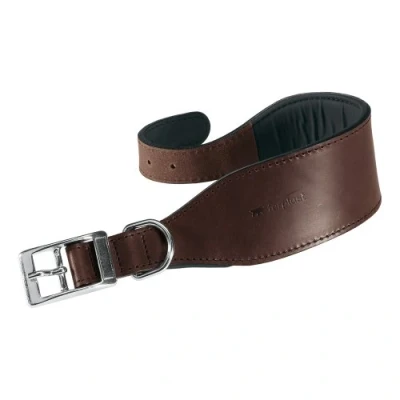 Imagen de Ferplast 75137958 Collar para Galgos VIP Cw15/32, Robusto Cuero de Toro, Suave Acolchado, A: 26 x 32 Cm B: 15 Mm Marrón
