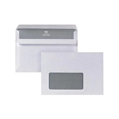 Imagen de Bong Bauwens 2200156 Sobres con ventana (C6, 1000 unidades, autoadhesivos), color blanco