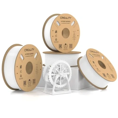 Imagen de Creality filamento Hyper PETG, blanco de 1,75 mm, PETG 4 kg, para impresora 3D, precisión dimensional +/ 0,03 materiales impresión 3D la mayoría impresoras