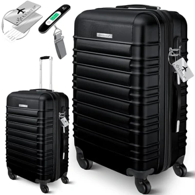 Imagen de KESSER® Maleta rígida de Viaje, Incluye báscula Equipaje + Etiqueta Equipaje, con Ruedas, Cerradura combinación, 4 plástico ABS, Mango telescópico
