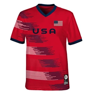 Imagen de FIFA Camiseta Unisex Oficial de la Copa Mundial Fútbol 2023 para Mujer, Adultos, Estados Unidos (Paquete 1)