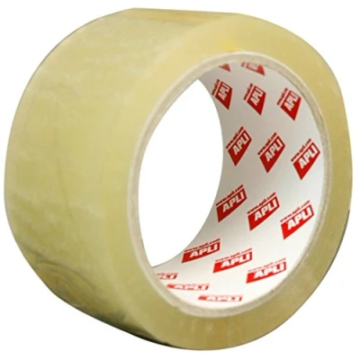 Imagen de APLI 11942 Pack de 6 rollos precinto sin ruido, 48 mm x 66 m, 28 µm, color transparente