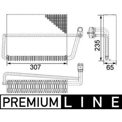 Imagen de MAHLE ORIGINAL AE 83 000P Evaporador con junta sin válvula de expansión MERCEDES BENZ: Clase S Sedán