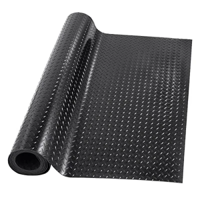 Imagen de uyoyous alfombrilla de goma por metros, protectora goma, 500 x 100 cm, antideslizante, para sótano, taller, garaje, grosor: 3 mm, color negro