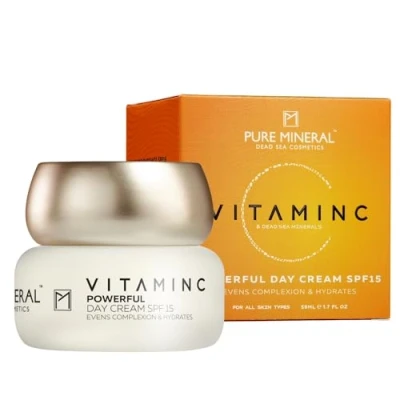 Imagen de Pure Mineral Crema de Día SPF 15 con Vitamina C para Todo Tipo Piel Hidratación &amp; Protección Sin siliconas, sulfatos, parabenos 50ml