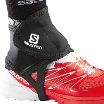 Imagen de Salomon Trail Gaiters Low Polainas Unisexo Running Senderismo MTB, Fácil de usar, Durabilidad, Protección, Negro, S