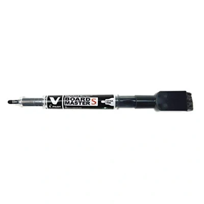 Imagen de Pilot V board master S 3,5 mm punta extra fina rotulador para pizarra blanca con goma de borrar negro (caja 10)