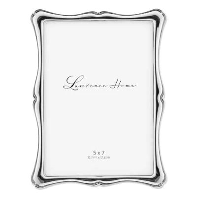 Imagen de Lawrence Frames 710257 Marco de Fotos Romance Metal Plateado, 5 x 7 Pulgadas, Plateado