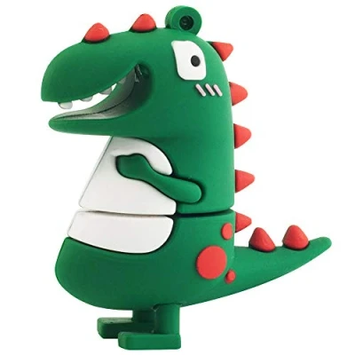 Imagen de Memoria USB 32GB, Pendrive Flash Drive Impermeable Silicona Regalo para Niños,Estudiantes(Dinosaurio,32GB)