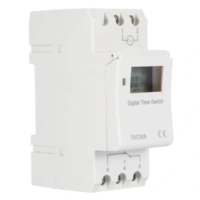 Imagen de Interruptor de control tiempo, THC 30A Temporizador digital programable Pantalla LED, AC DC 12/24/110 / 220V(220V)